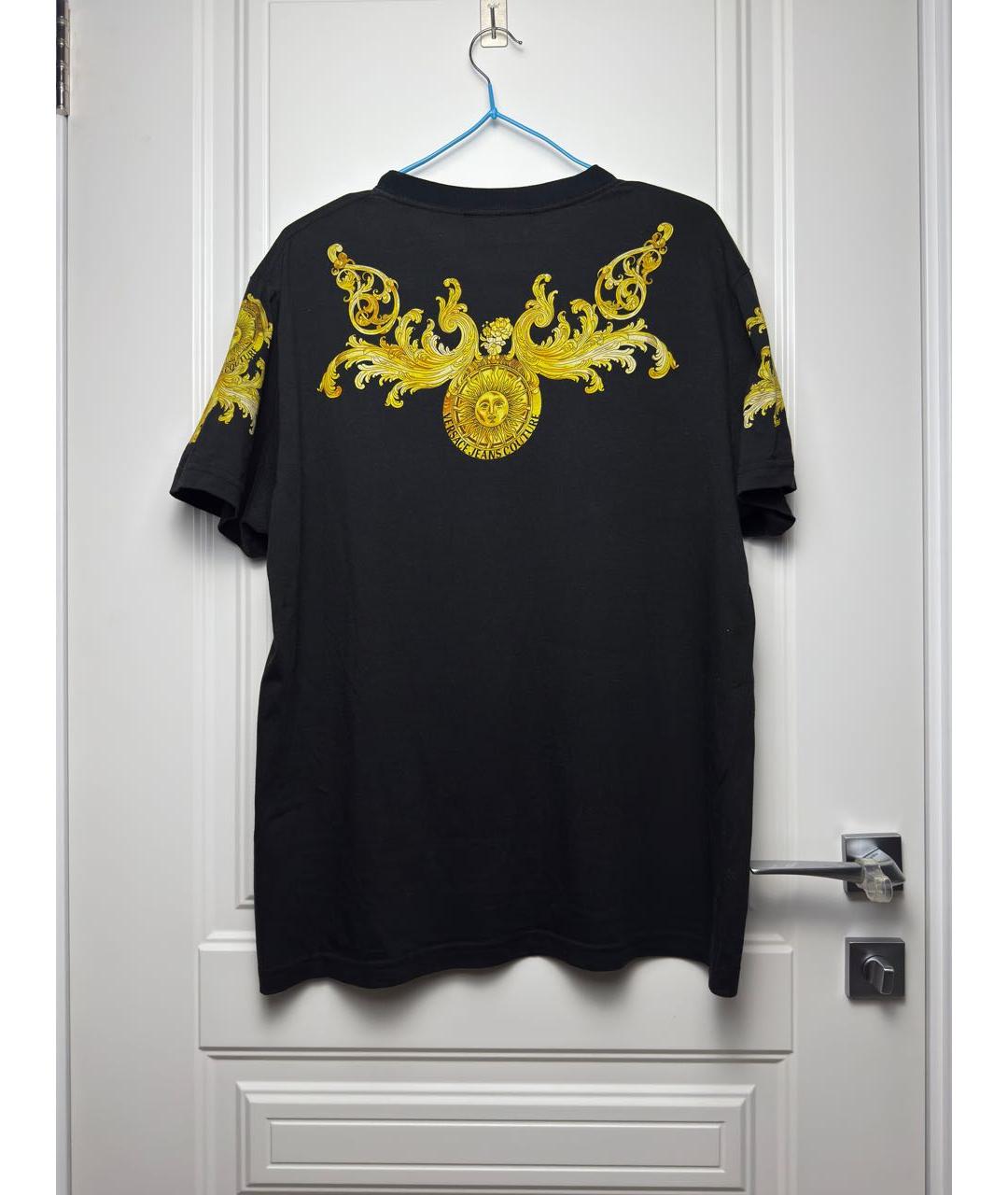 VERSACE JEANS COUTURE Черная хлопковая футболка, фото 7