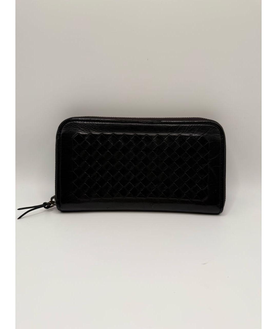 BOTTEGA VENETA Черный кожаный кошелек, фото 3
