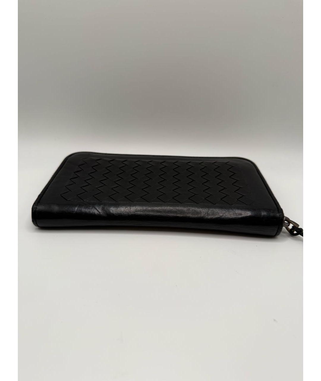 BOTTEGA VENETA Черный кожаный кошелек, фото 4