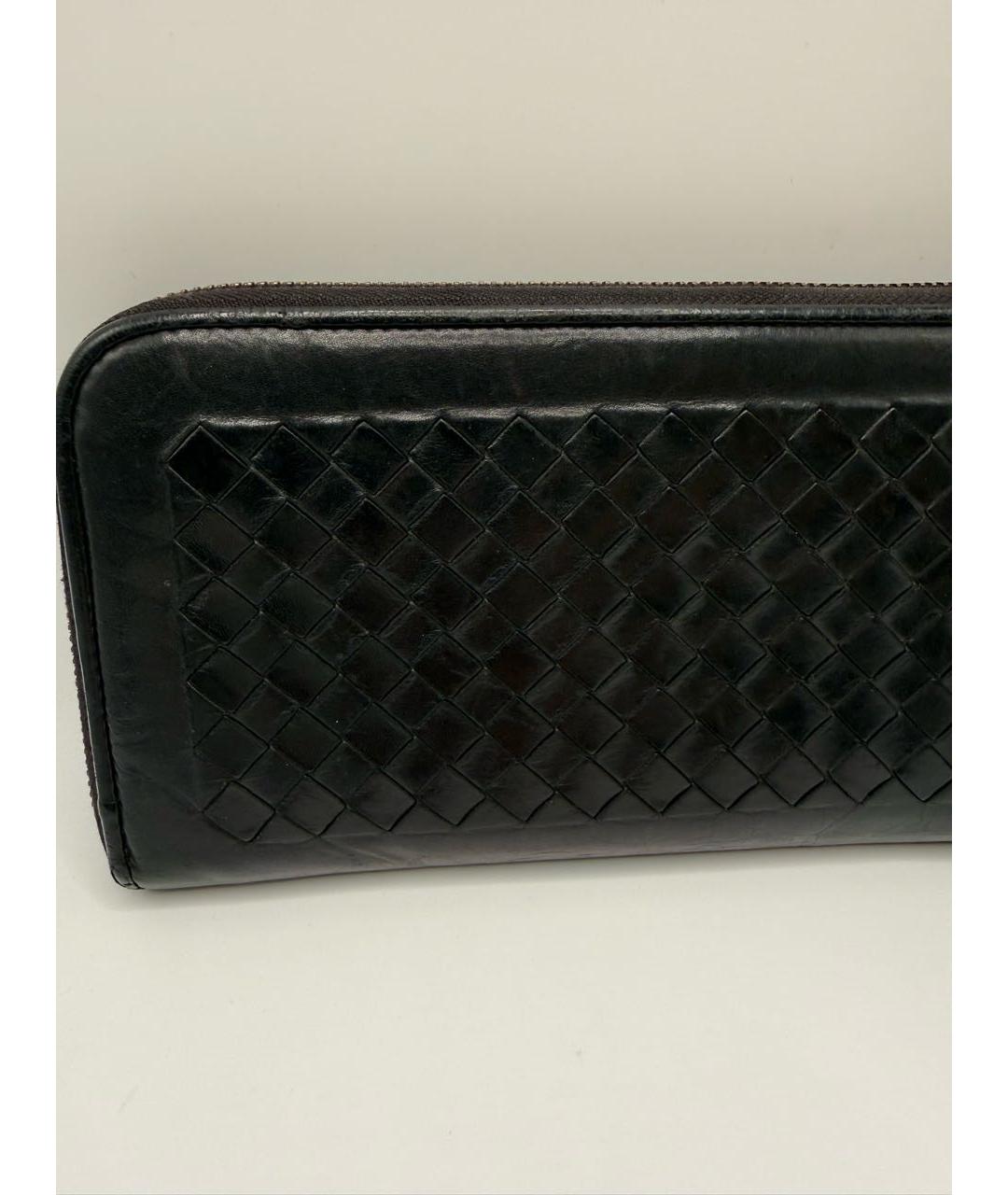 BOTTEGA VENETA Черный кожаный кошелек, фото 2