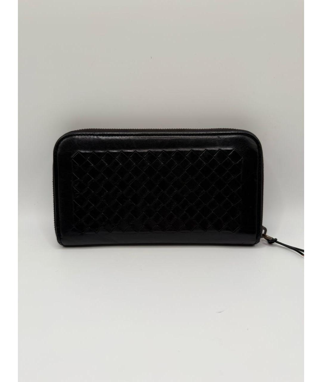 BOTTEGA VENETA Черный кожаный кошелек, фото 8