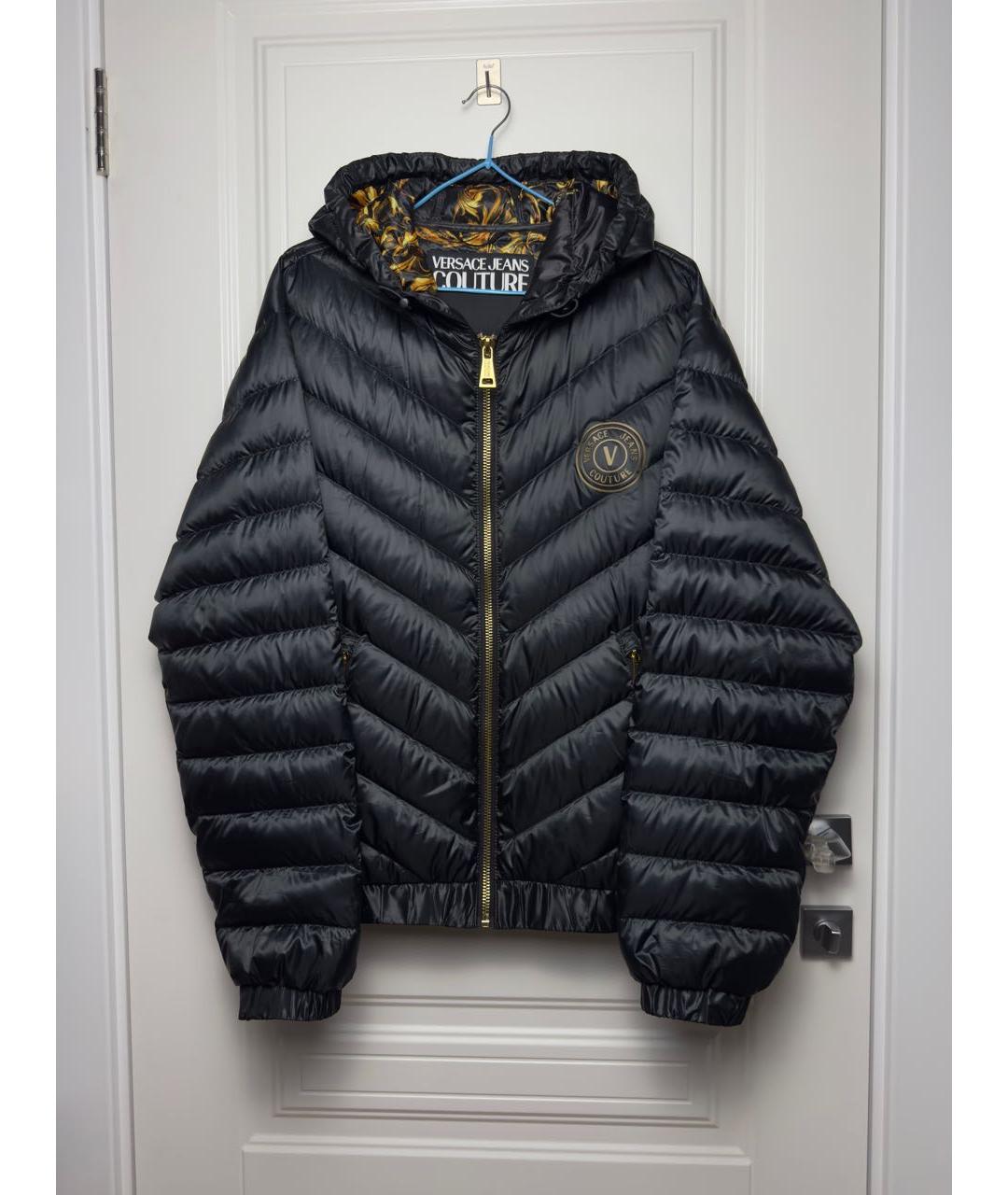VERSACE JEANS COUTURE Черная полиэстеровая куртка, фото 9