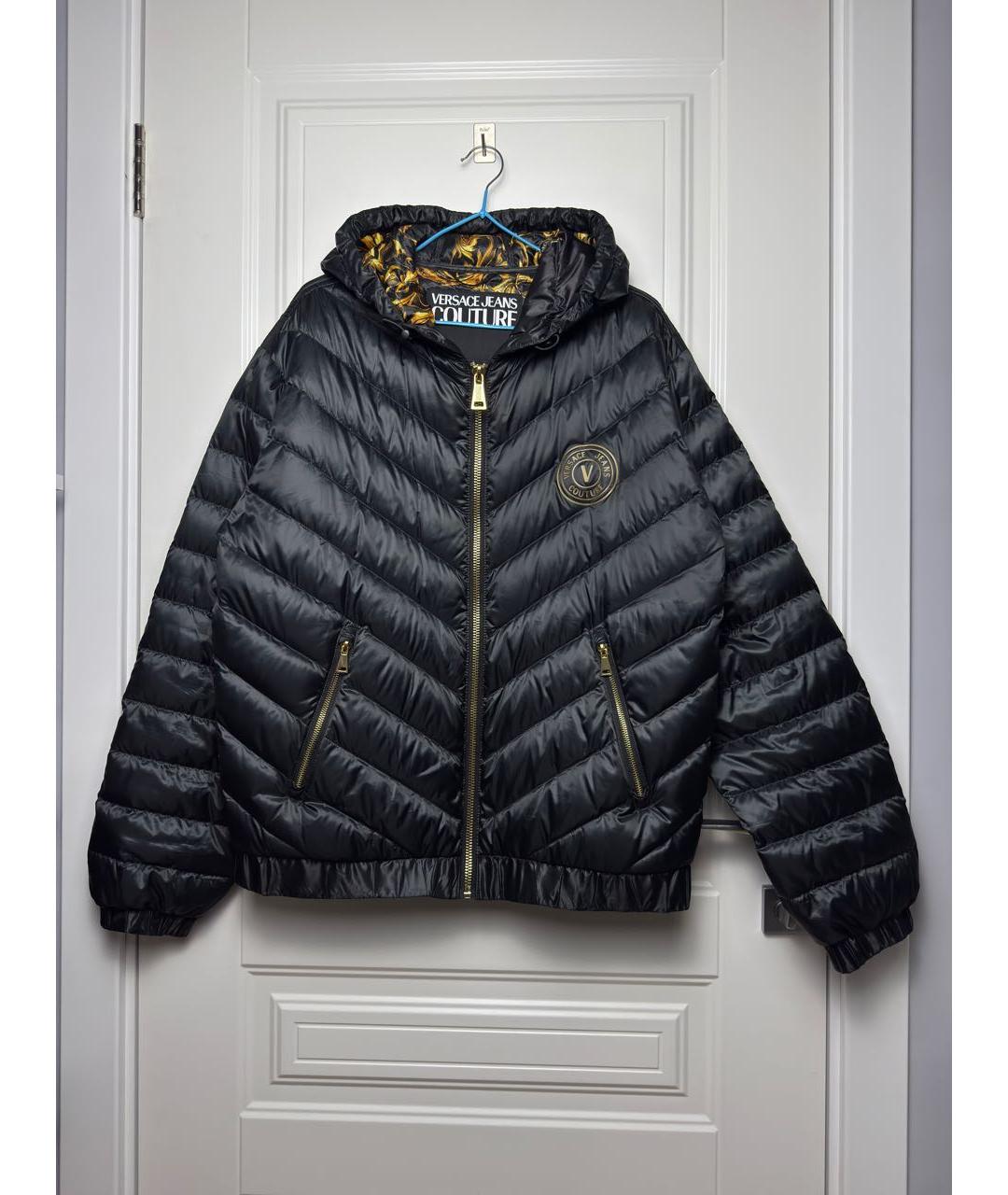 VERSACE JEANS COUTURE Черная полиэстеровая куртка, фото 3