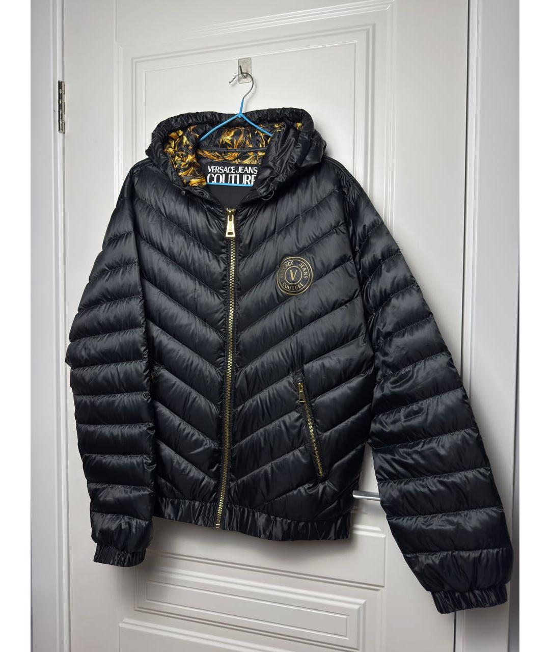 VERSACE JEANS COUTURE Черная полиэстеровая куртка, фото 2