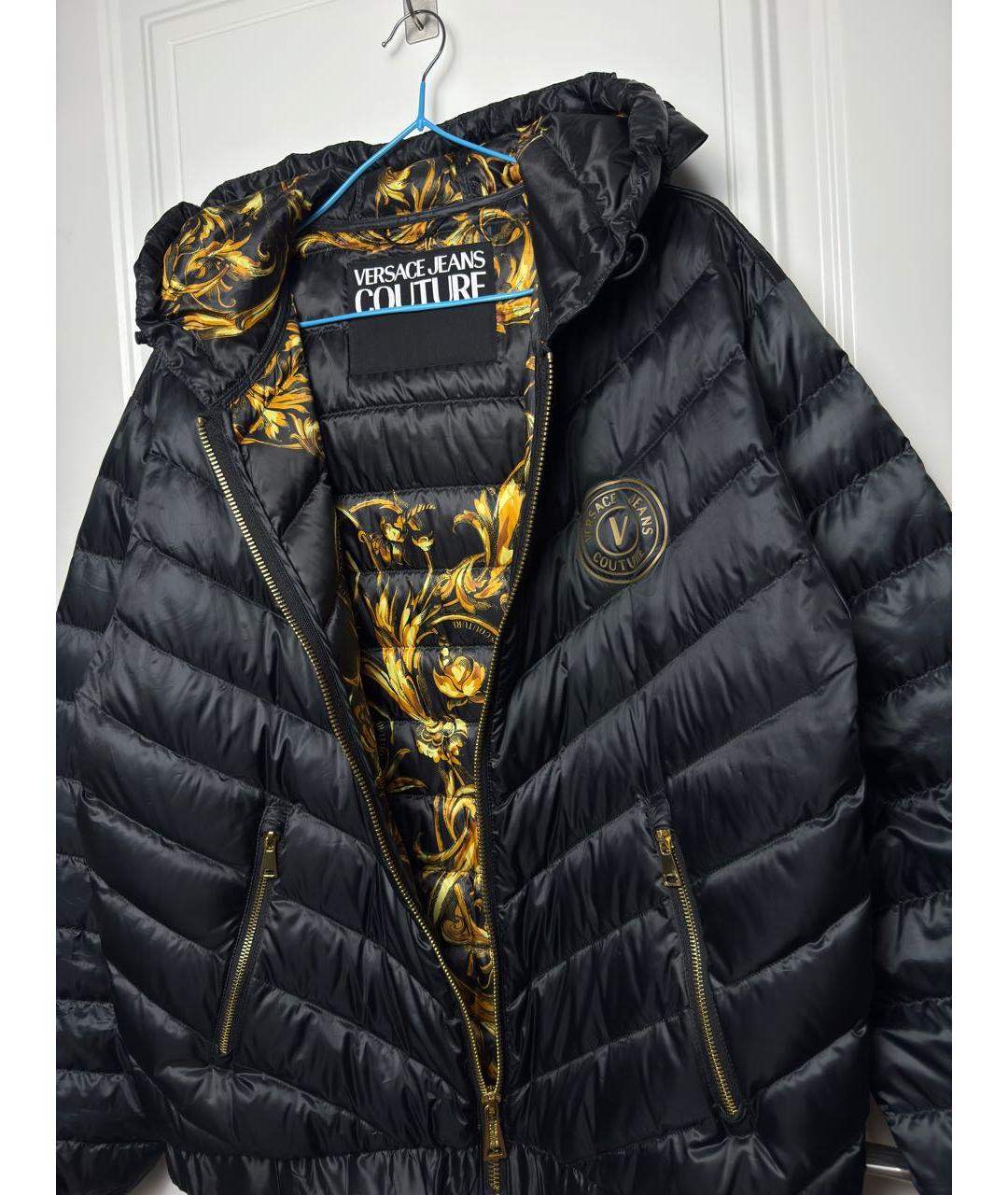 VERSACE JEANS COUTURE Черная полиэстеровая куртка, фото 4
