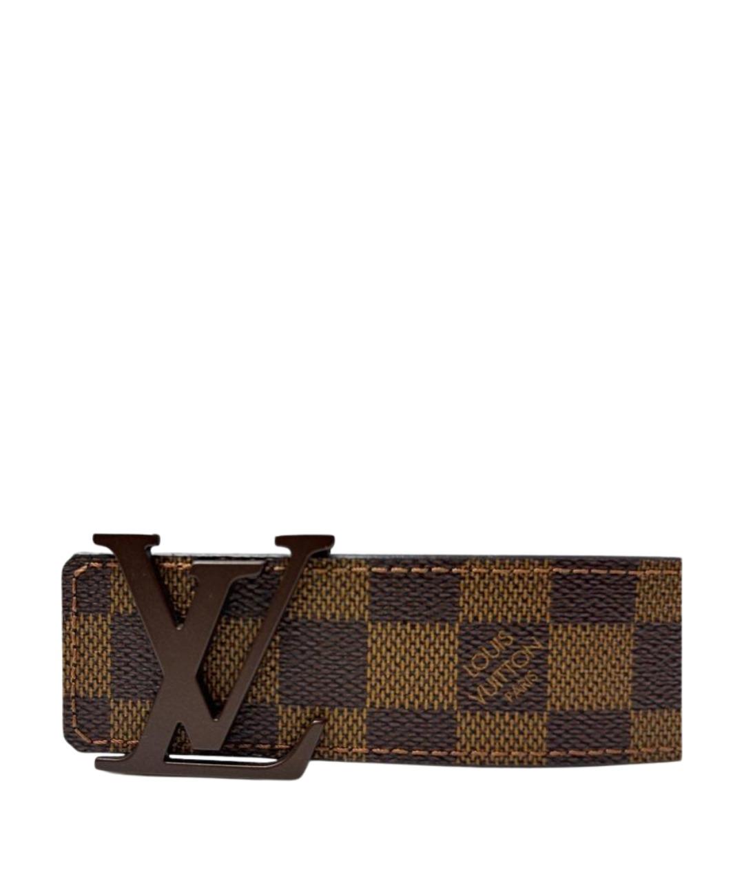 LOUIS VUITTON Коричневый кожаный ремень, фото 1