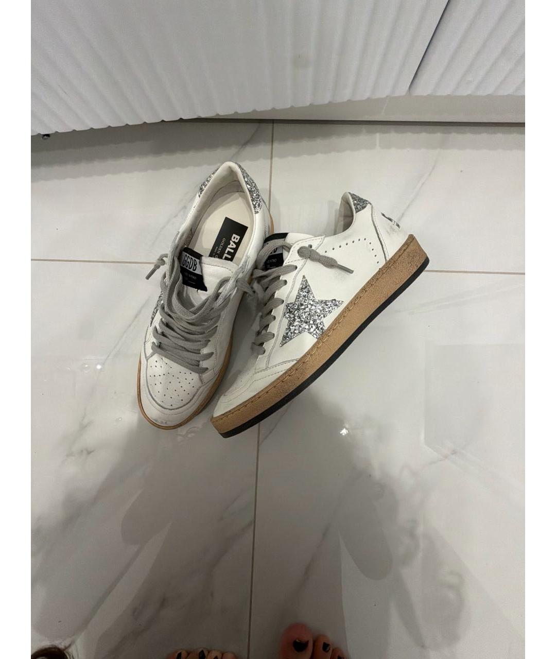 GOLDEN GOOSE Белые кожаные кеды, фото 7