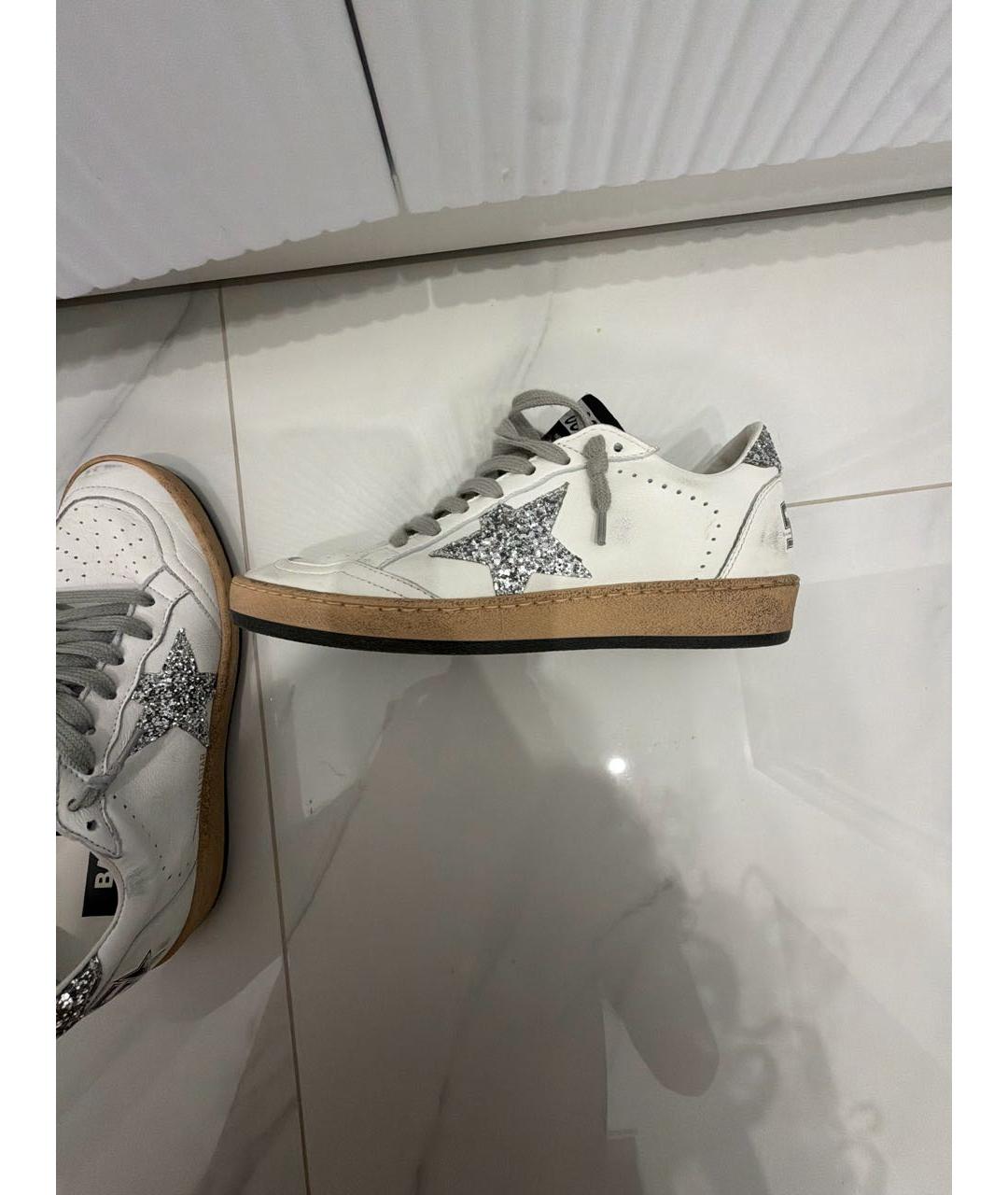 GOLDEN GOOSE Белые кожаные кеды, фото 5