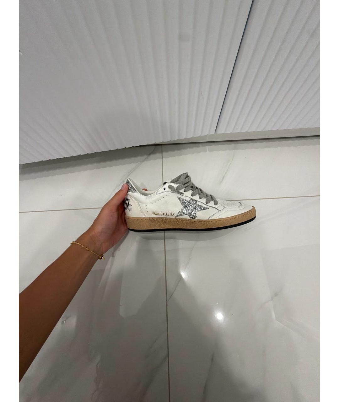 GOLDEN GOOSE Белые кожаные кеды, фото 8