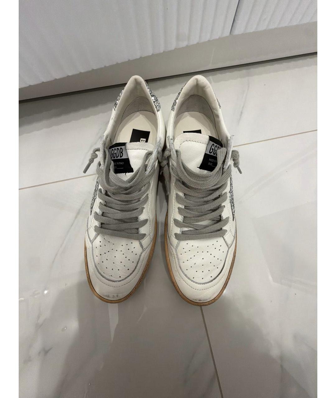 GOLDEN GOOSE Белые кожаные кеды, фото 6
