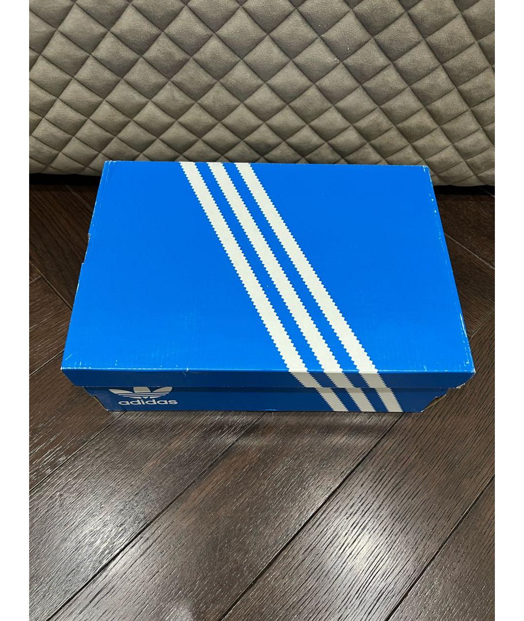 ADIDAS Черные кожаные низкие кроссовки / кеды, фото 7