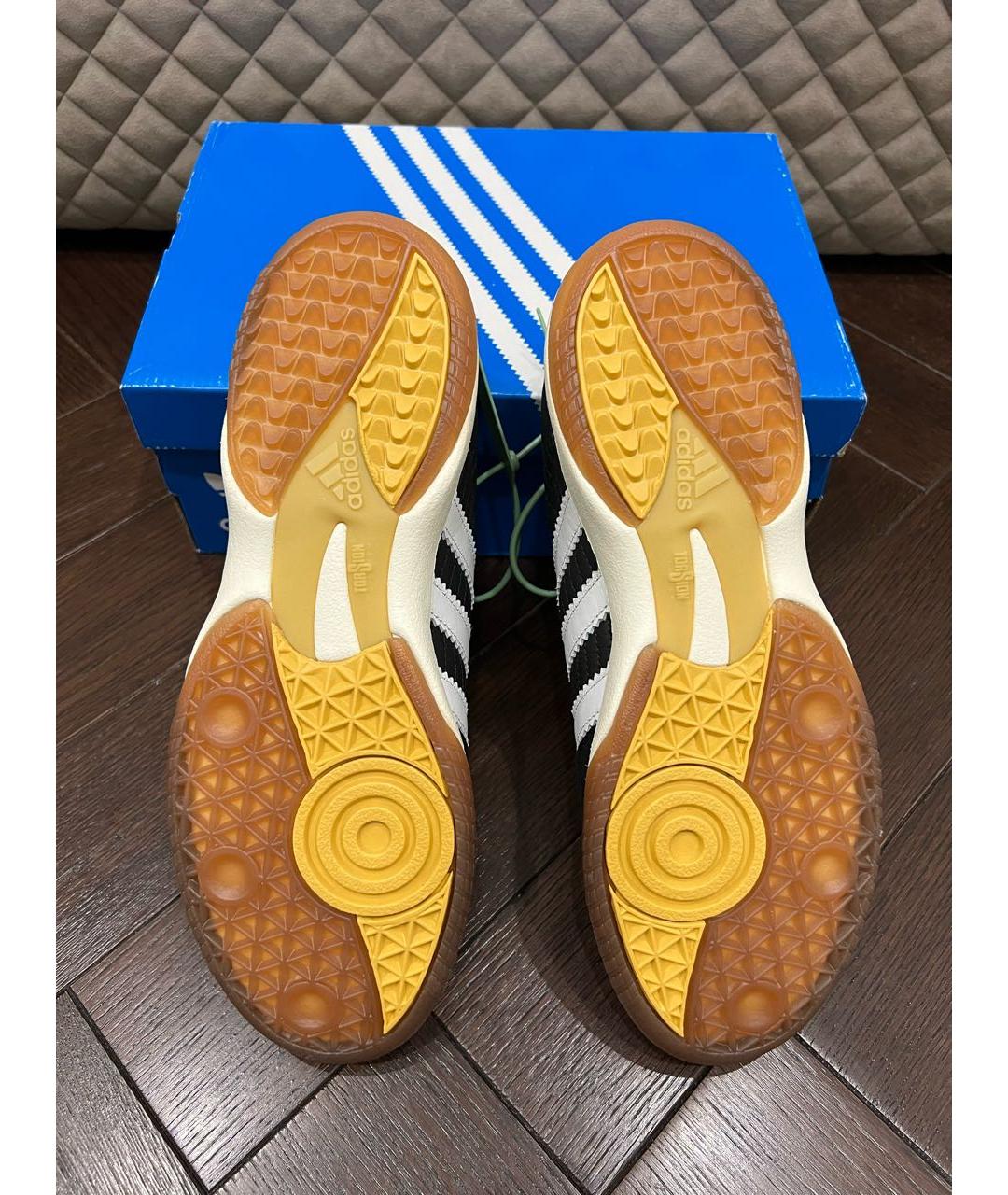 ADIDAS Черные кожаные низкие кроссовки / кеды, фото 5