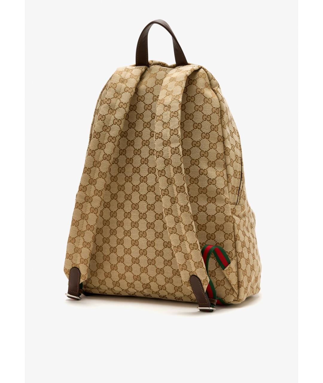 GUCCI Бежевый тканевый рюкзак, фото 3
