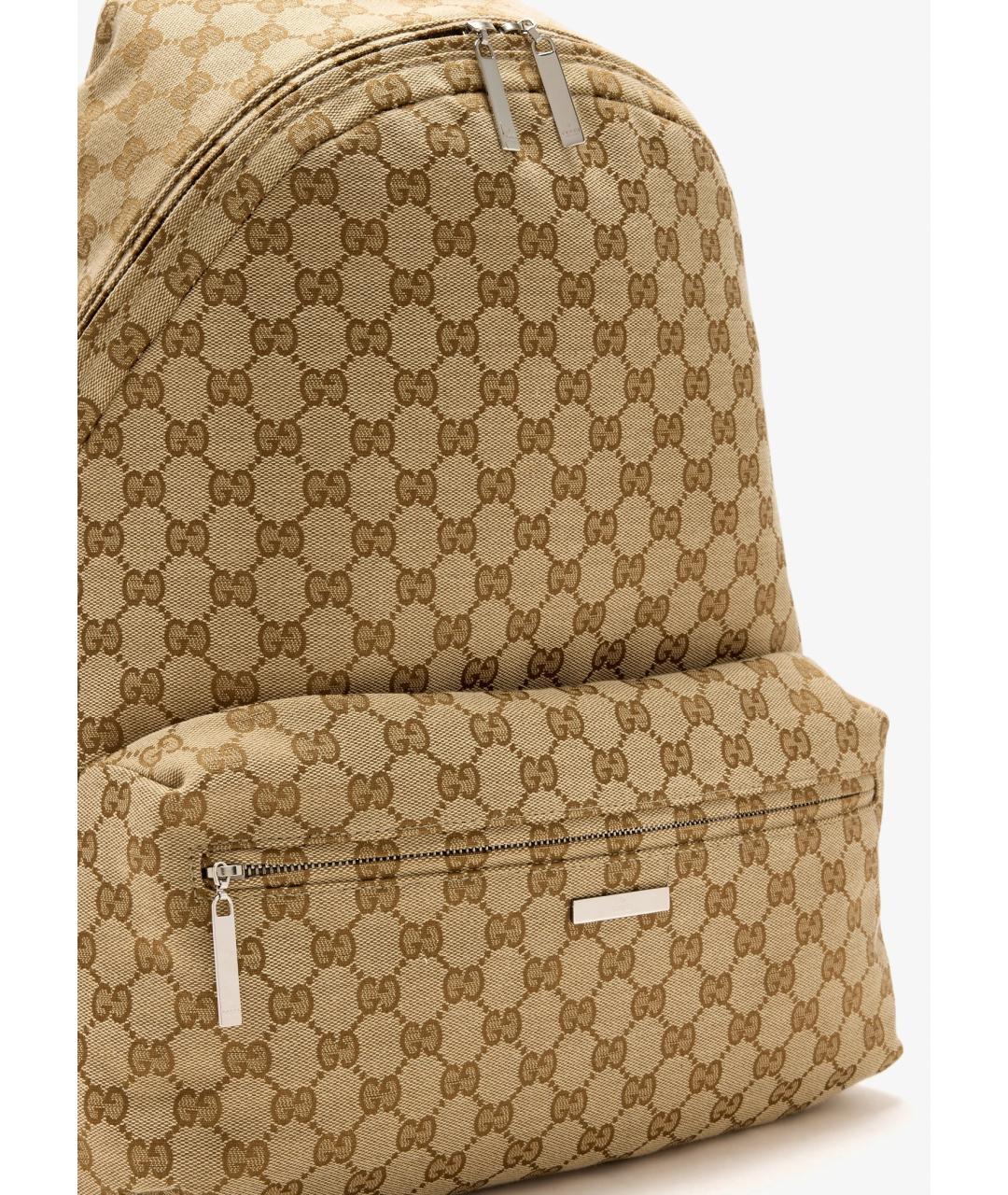 GUCCI Бежевый тканевый рюкзак, фото 2
