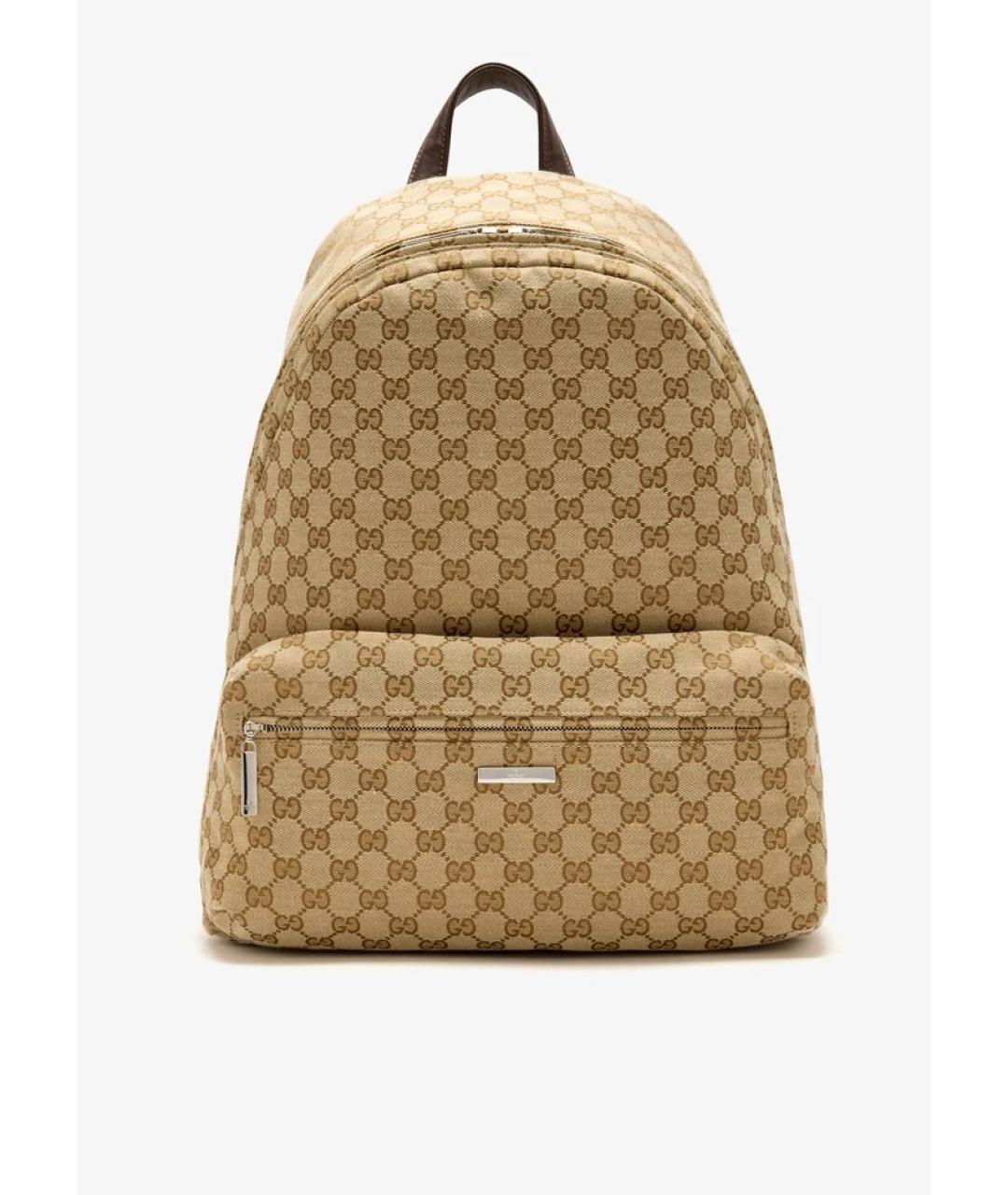 GUCCI Бежевый тканевый рюкзак, фото 5
