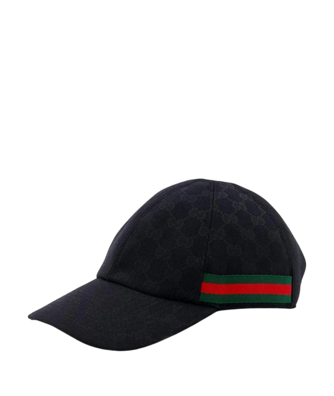 GUCCI Черная хлопковая кепка/бейсболка, фото 1