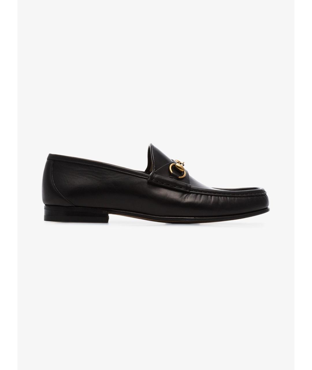 GUCCI Черные кожаные лоферы, фото 5