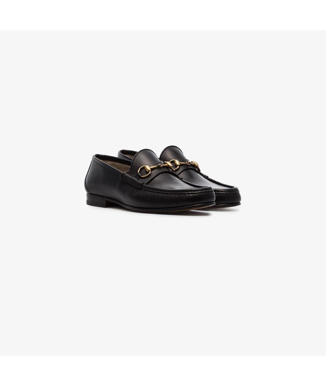 GUCCI Черные кожаные лоферы, фото 7
