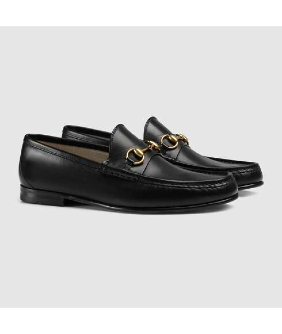 GUCCI Черные кожаные лоферы, фото 2