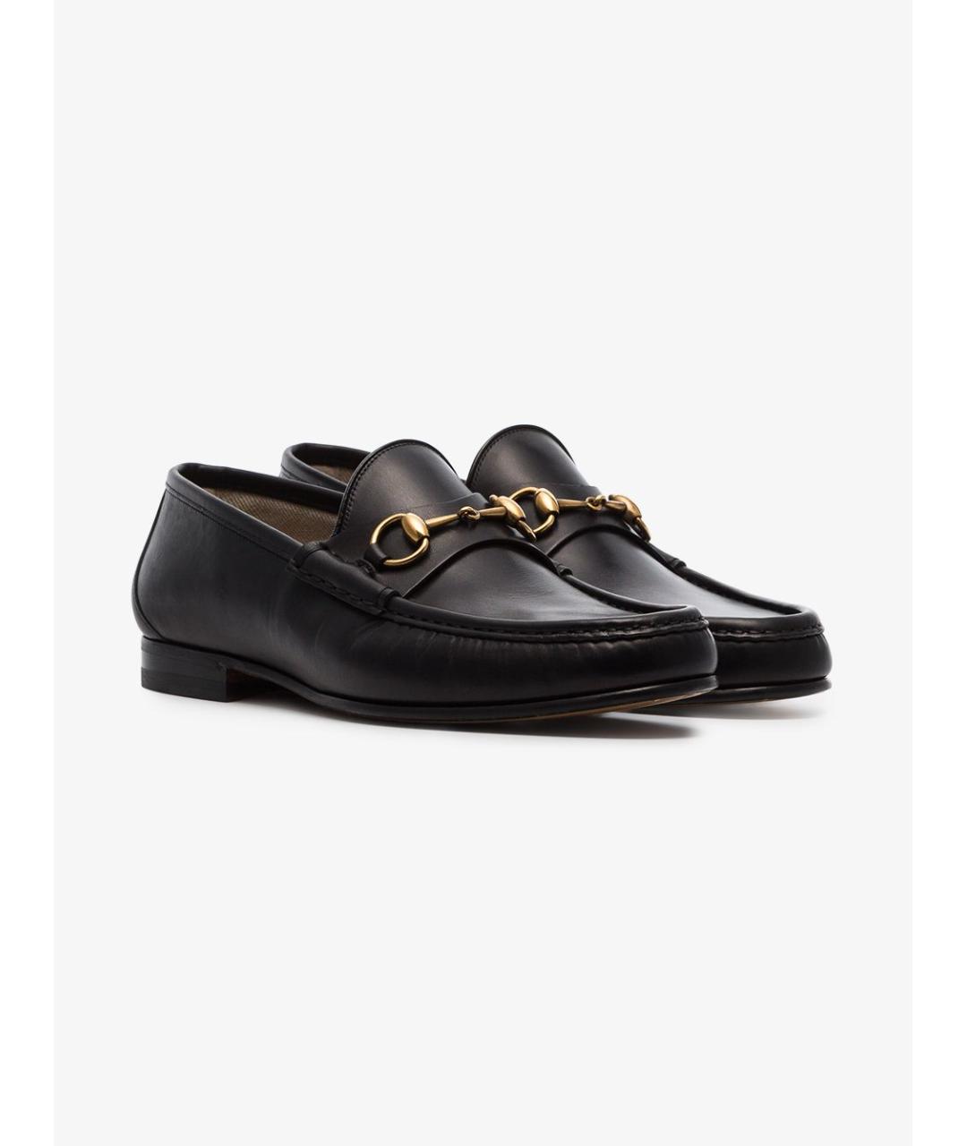 GUCCI Черные кожаные лоферы, фото 6