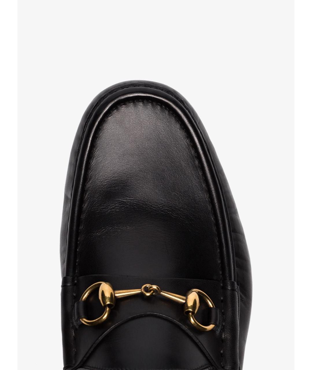 GUCCI Черные кожаные лоферы, фото 4