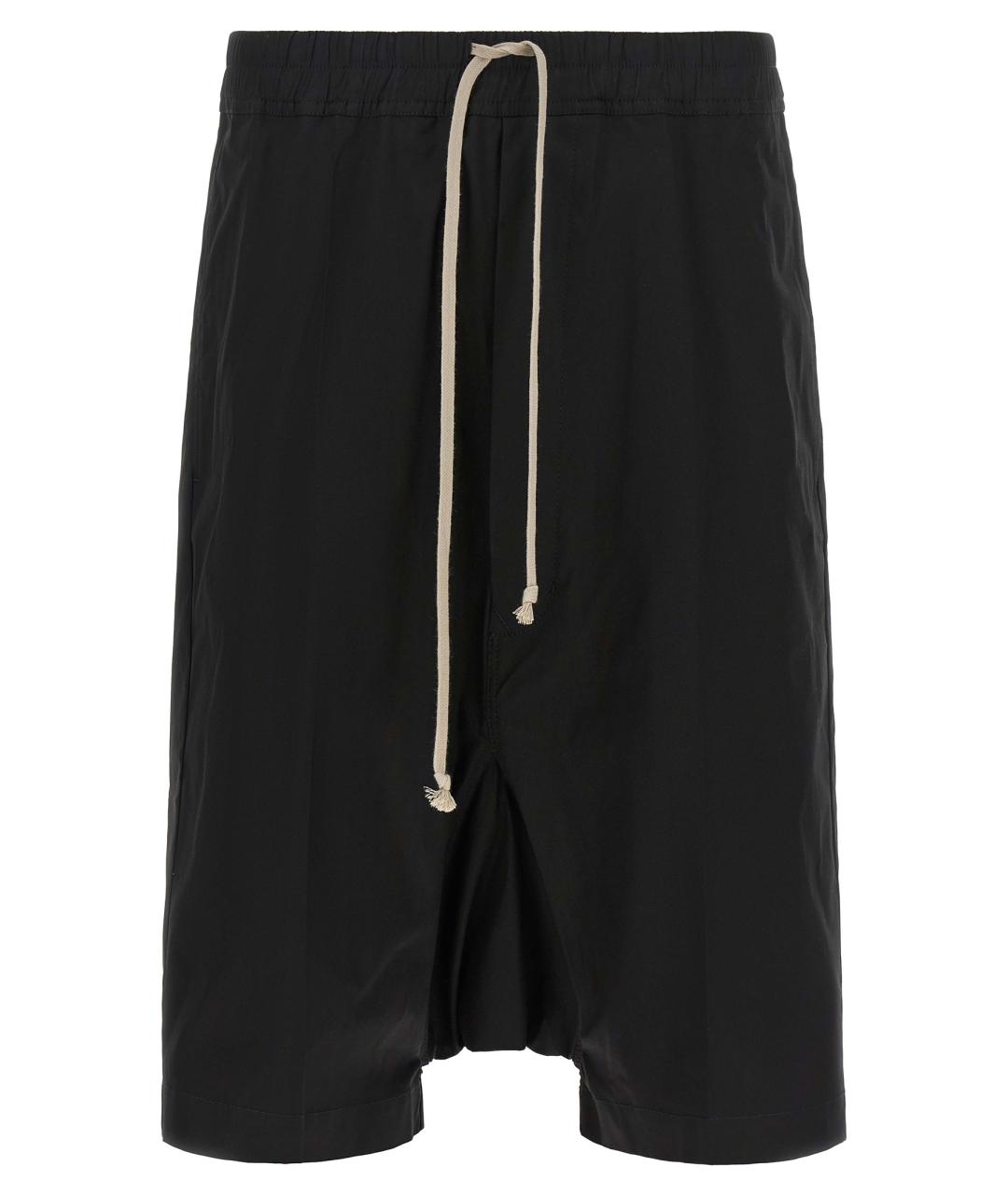 RICK OWENS Черные хлопковые шорты, фото 1