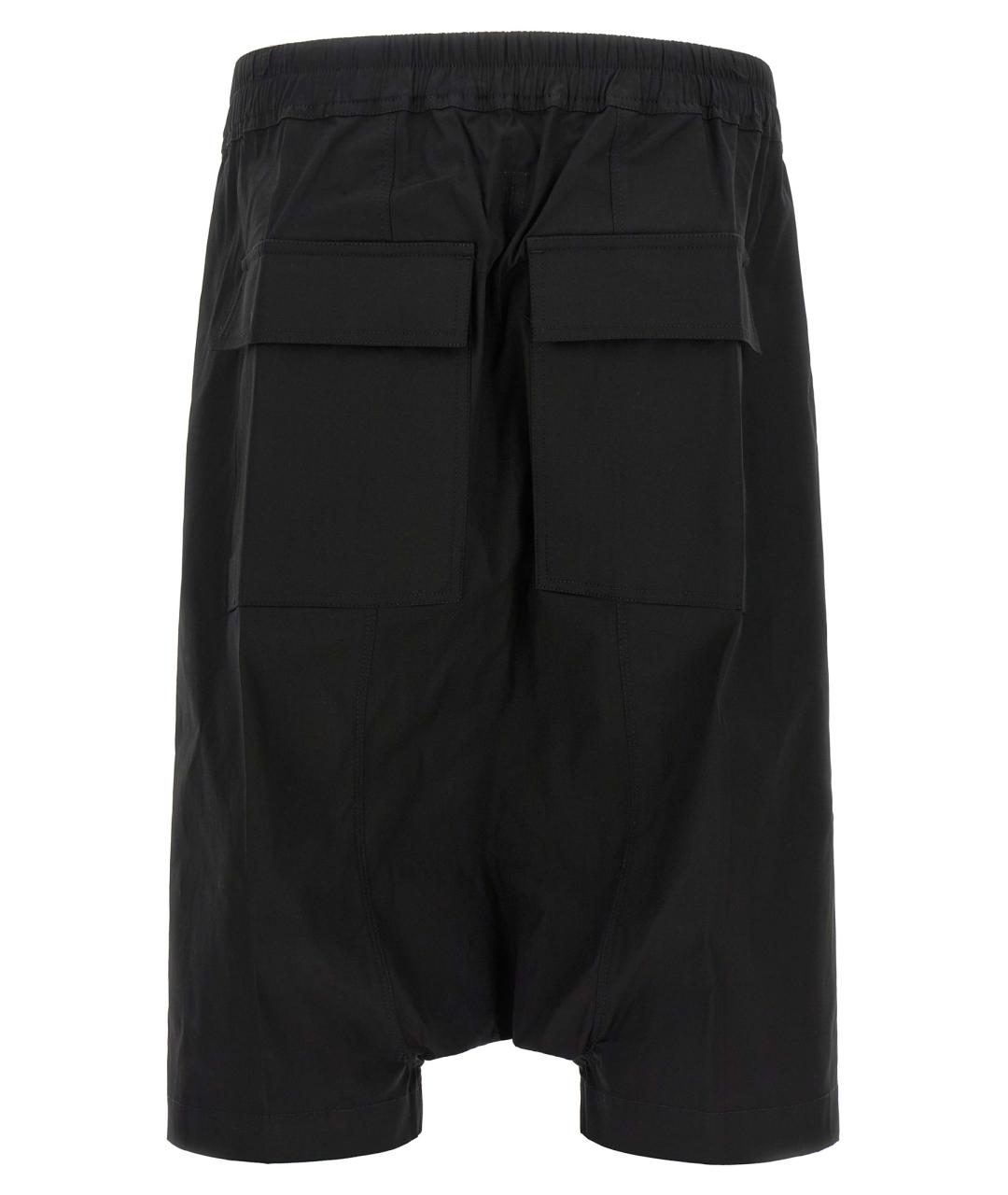 RICK OWENS Черные хлопковые шорты, фото 2