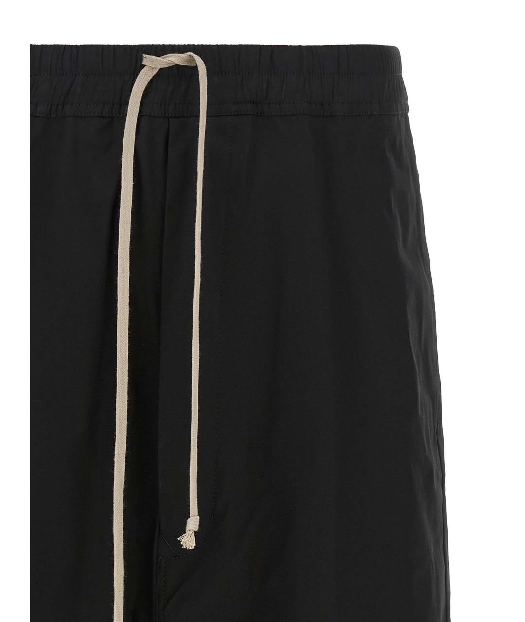 RICK OWENS Черные хлопковые шорты, фото 3