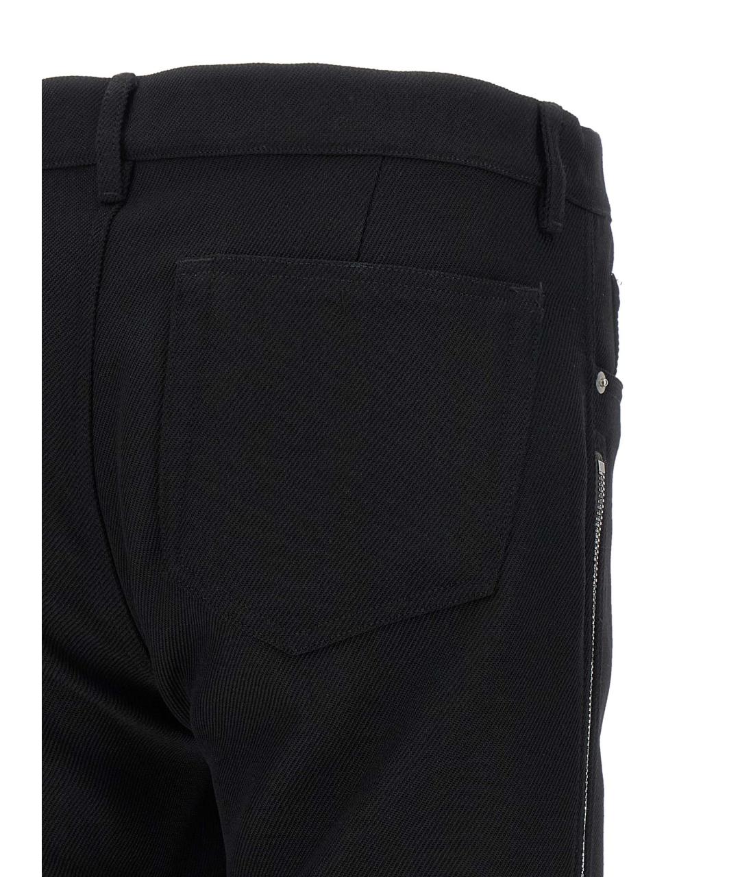 RICK OWENS Черные шерстяные повседневные брюки, фото 5