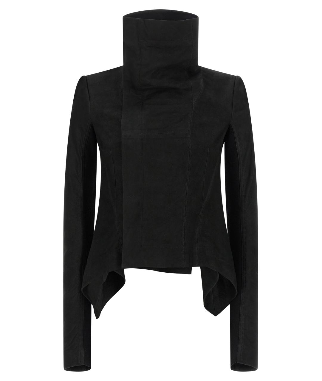 RICK OWENS Черная кожаная куртка, фото 1