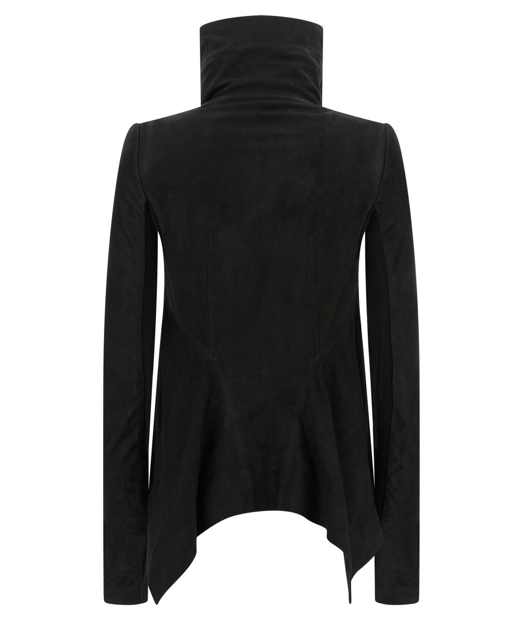 RICK OWENS Черная кожаная куртка, фото 2