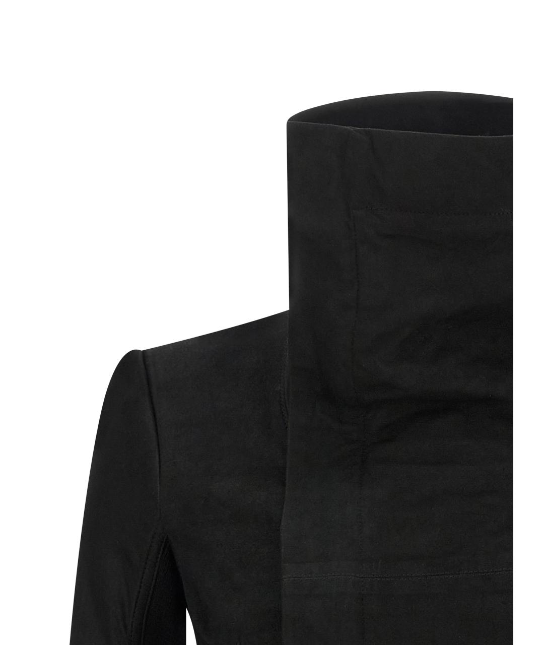 RICK OWENS Черная кожаная куртка, фото 3