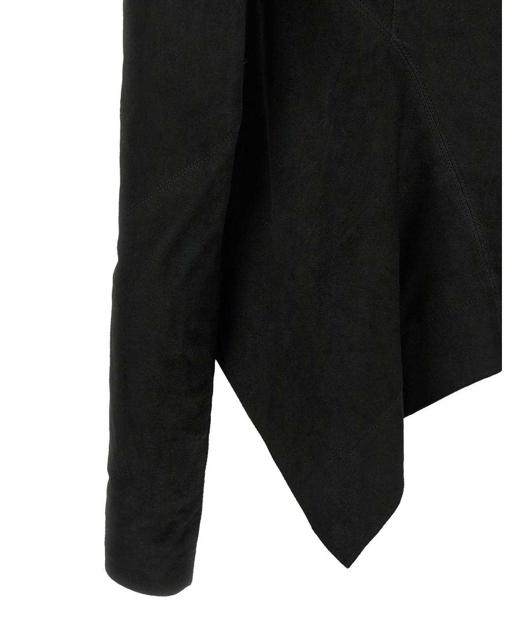 RICK OWENS Черная кожаная куртка, фото 4