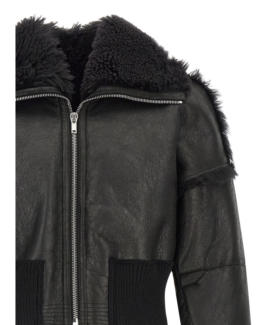 RICK OWENS Черная кожаная куртка, фото 3