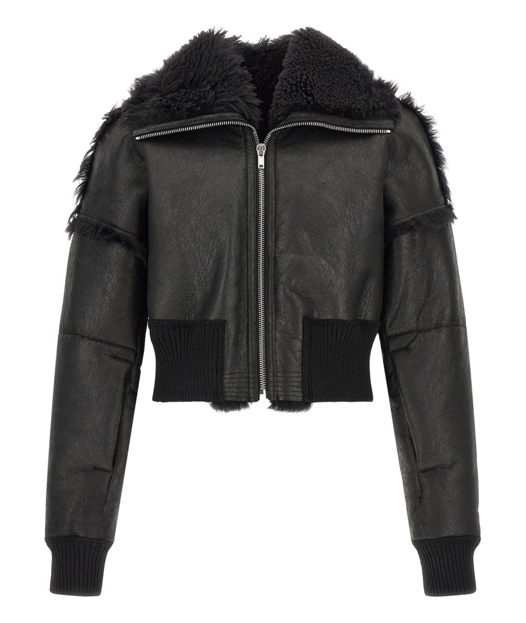 RICK OWENS Черная кожаная куртка, фото 1