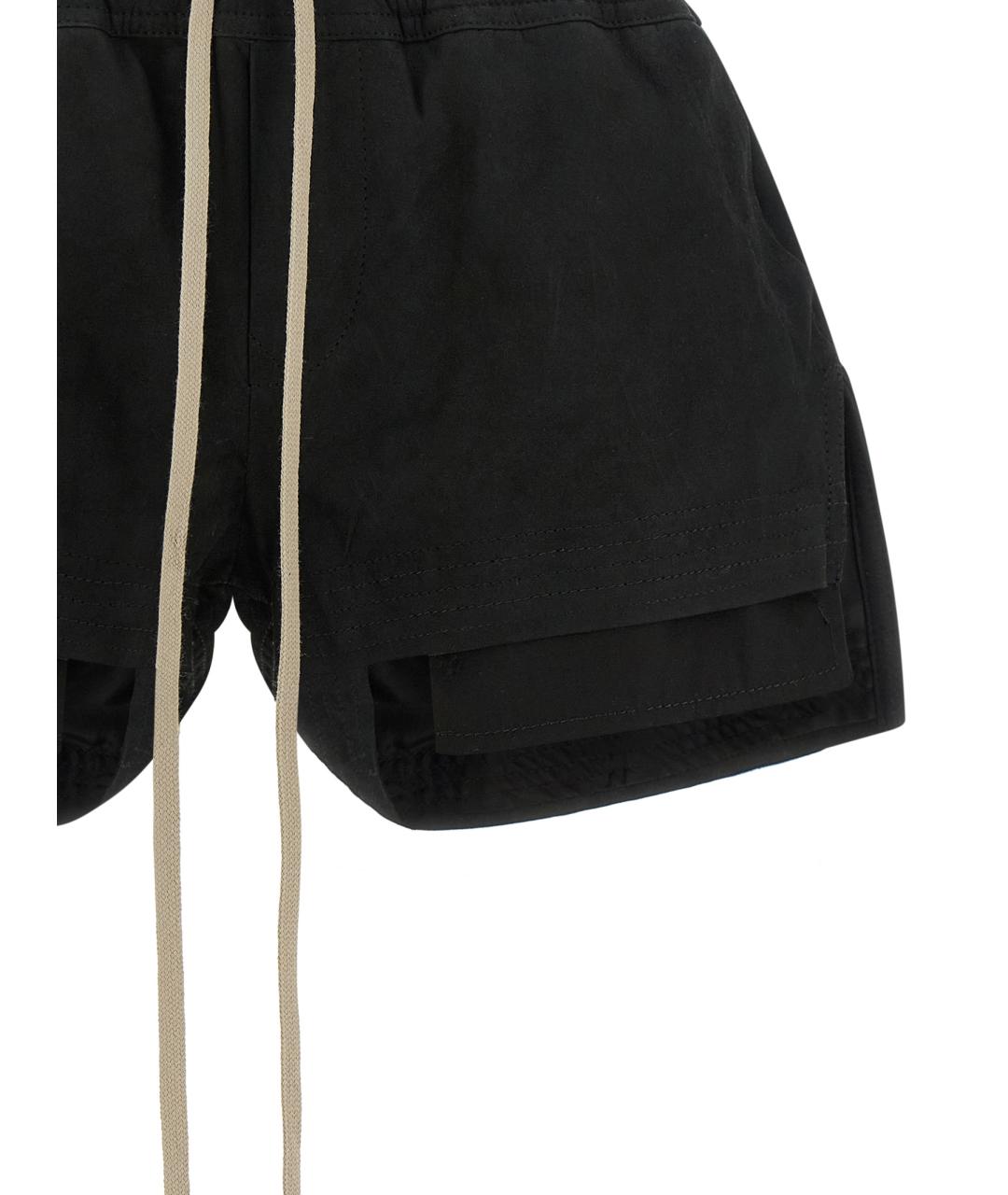 RICK OWENS Черные кожаные шорты, фото 3