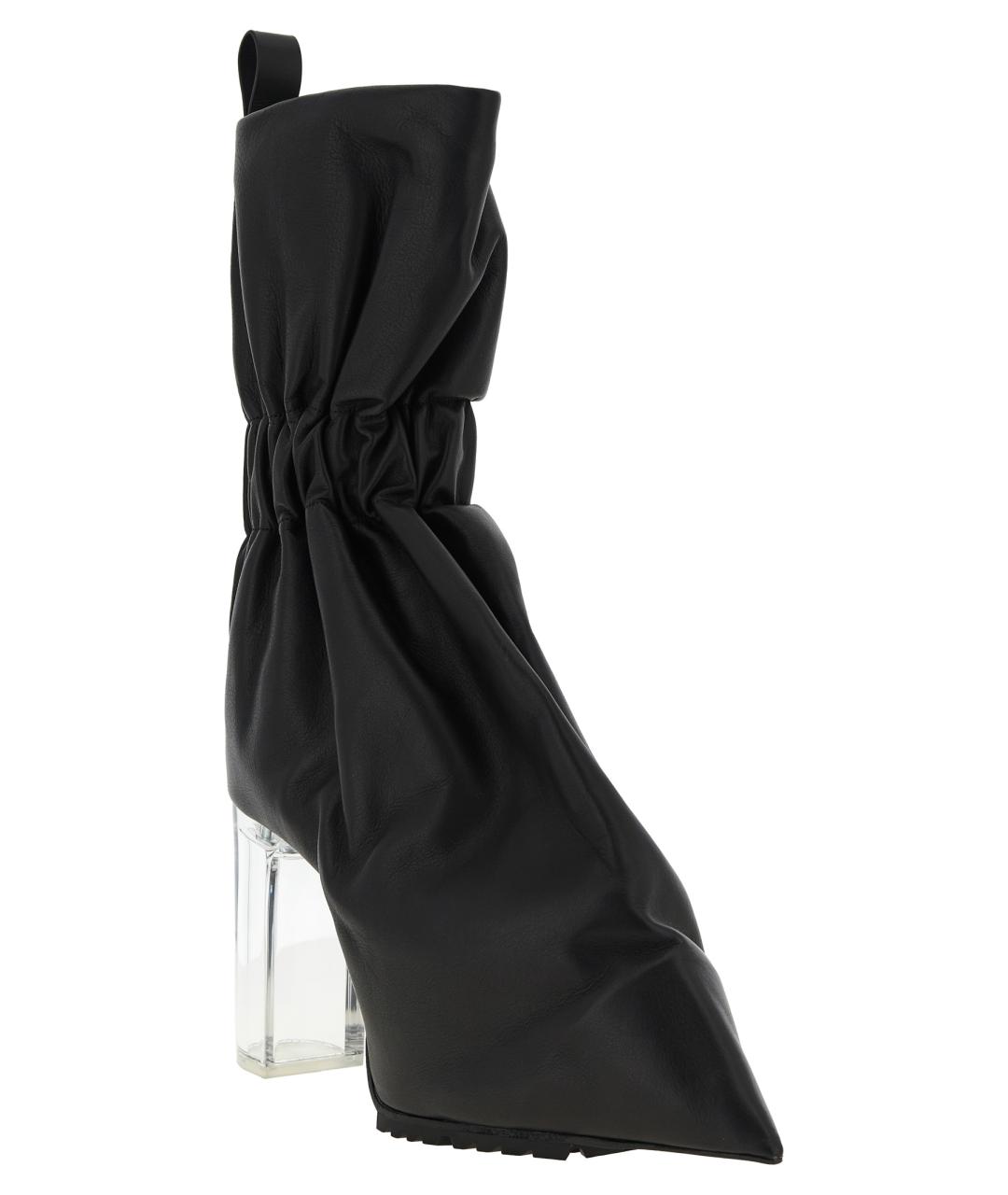 RICK OWENS Черные кожаные ботинки, фото 2