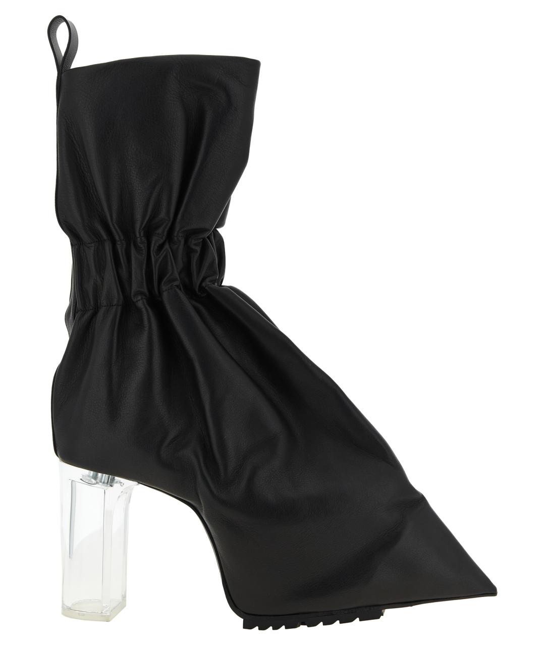 RICK OWENS Черные кожаные ботинки, фото 1