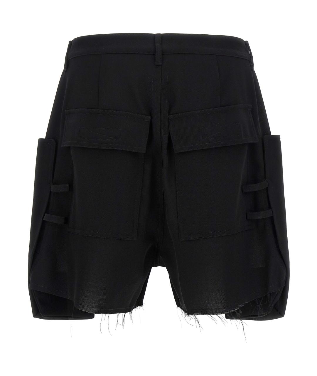 RICK OWENS Черные шерстяные шорты, фото 2