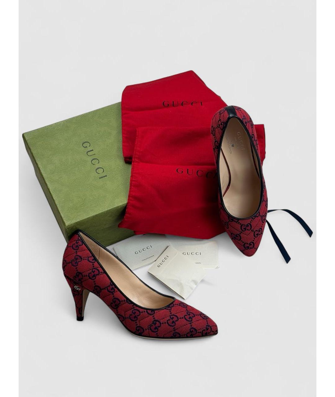 GUCCI Красные туфли, фото 5