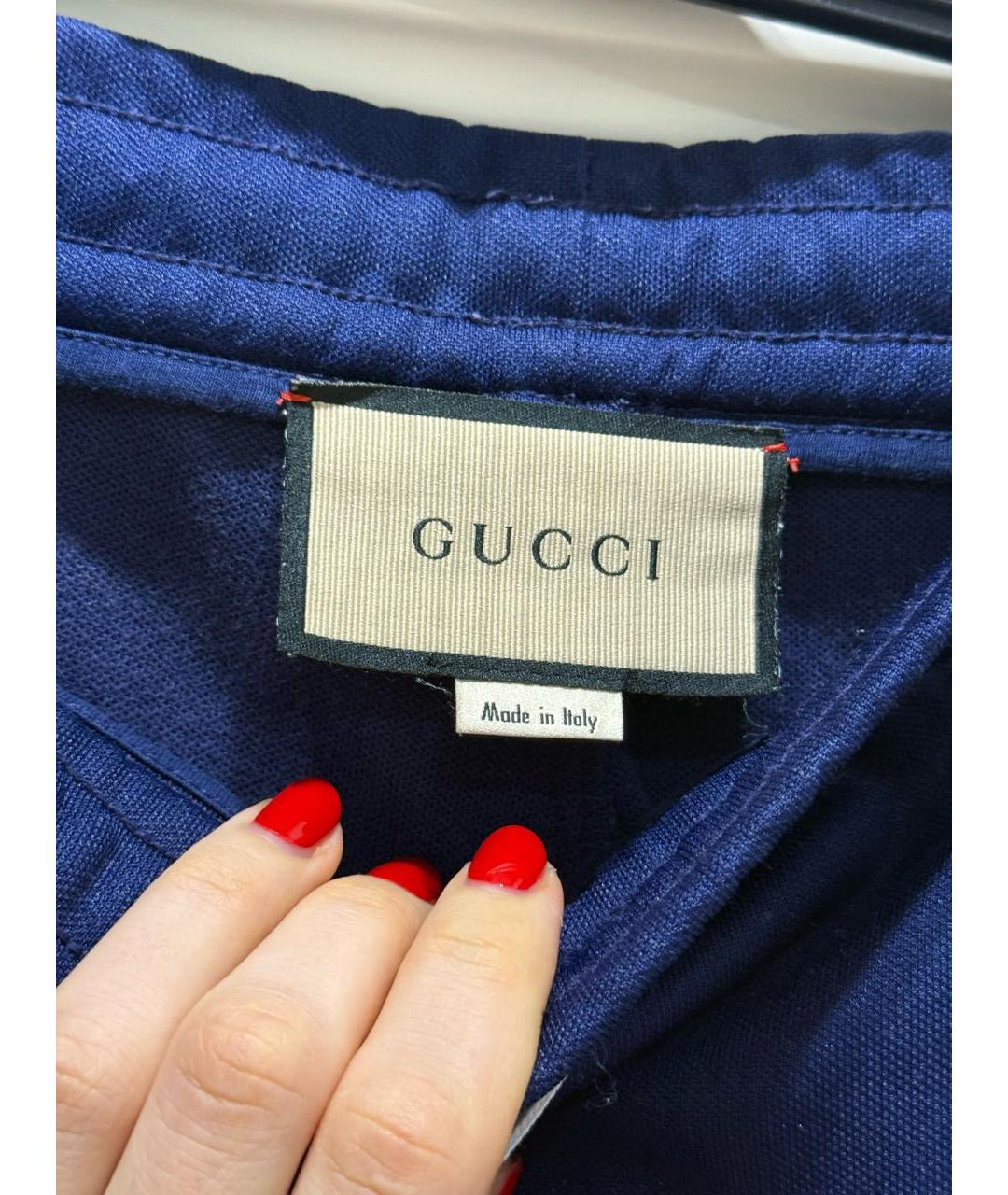 GUCCI Темно-синие спортивные брюки и шорты, фото 2