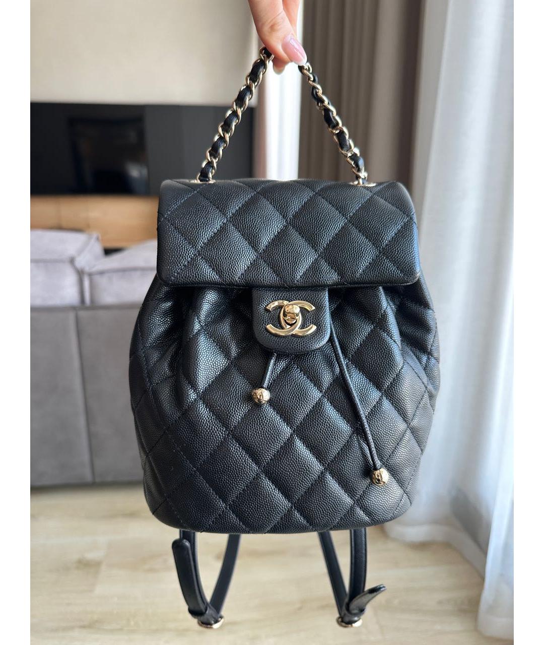 CHANEL Черный кожаный рюкзак, фото 9