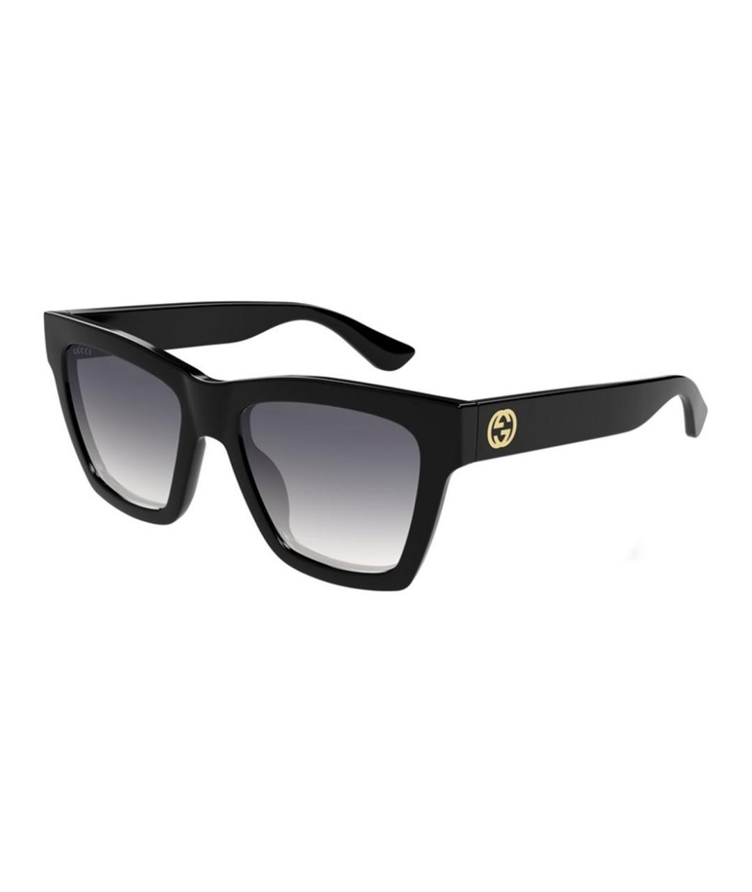 GUCCI Черные пластиковые солнцезащитные очки, фото 1