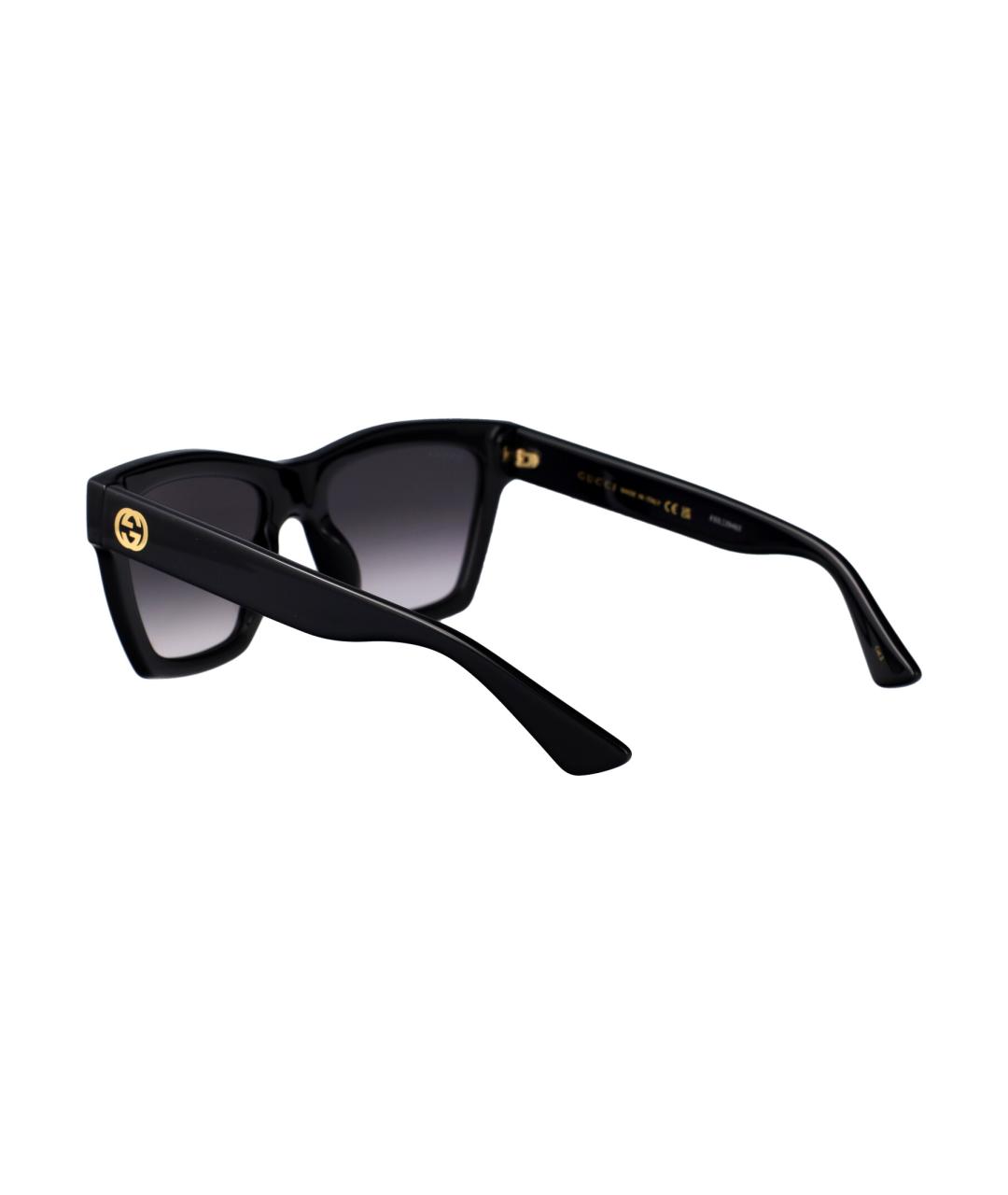 GUCCI Черные пластиковые солнцезащитные очки, фото 4