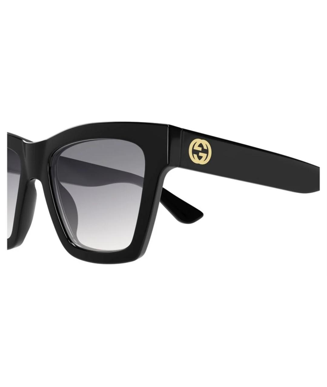 GUCCI Черные пластиковые солнцезащитные очки, фото 3