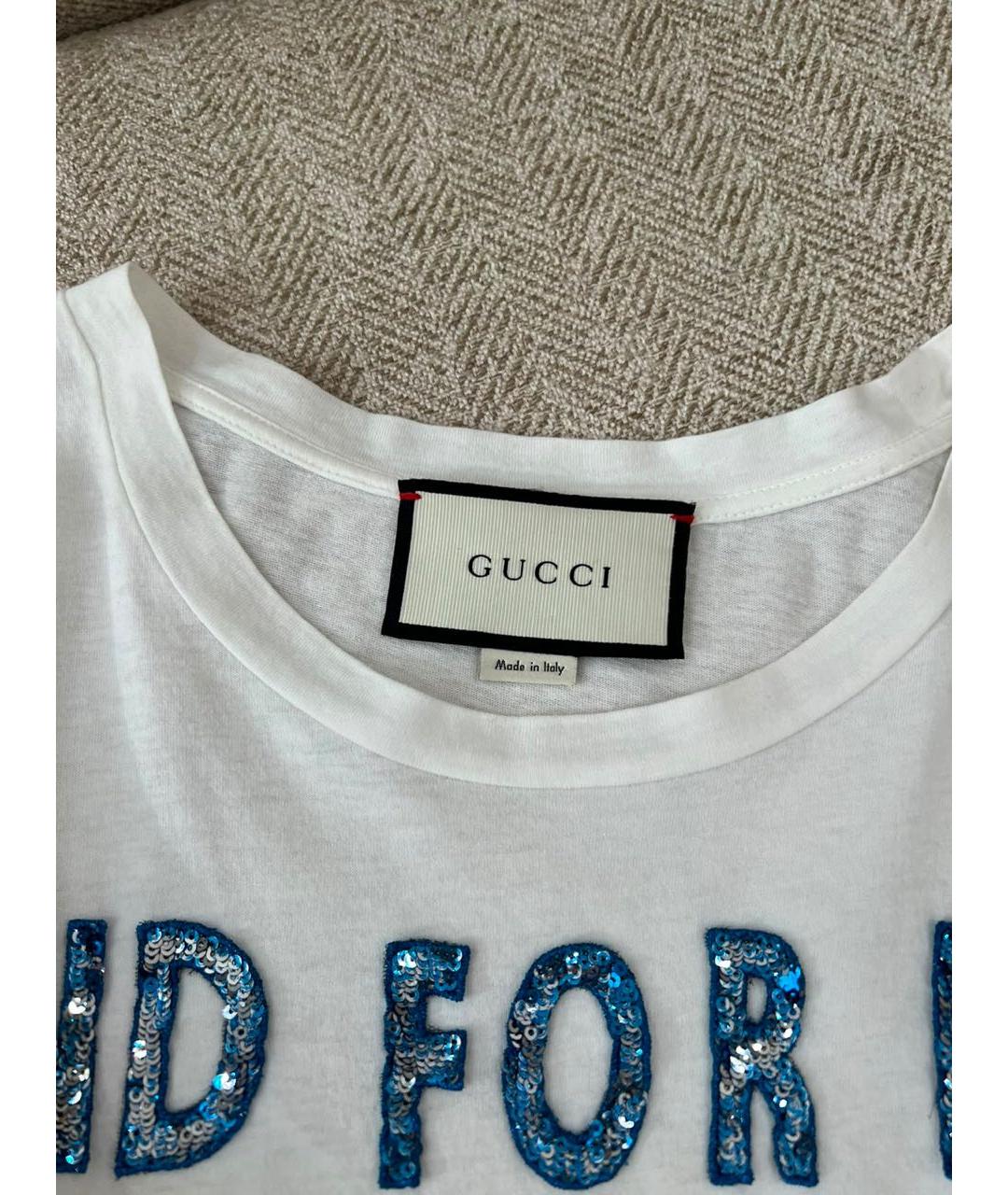 GUCCI Белая футболка, фото 4
