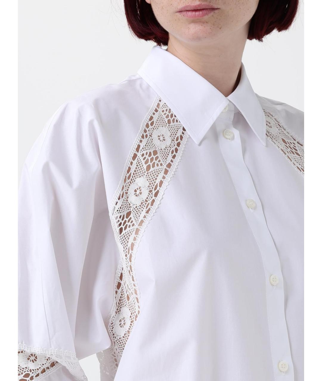MSGM Белое хлопковое повседневное платье, фото 3