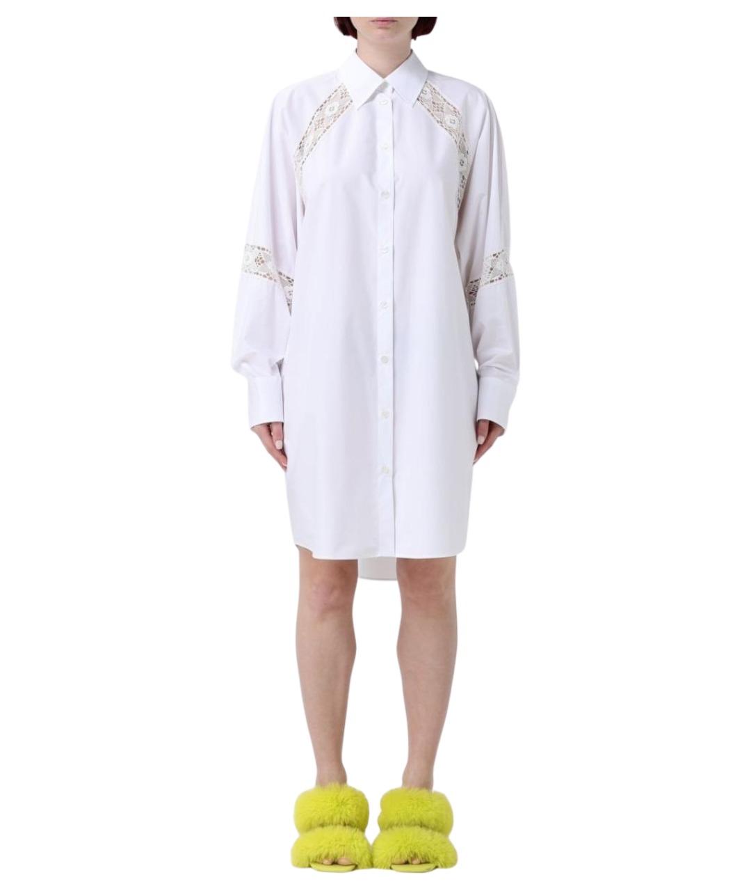 MSGM Белое хлопковое повседневное платье, фото 1