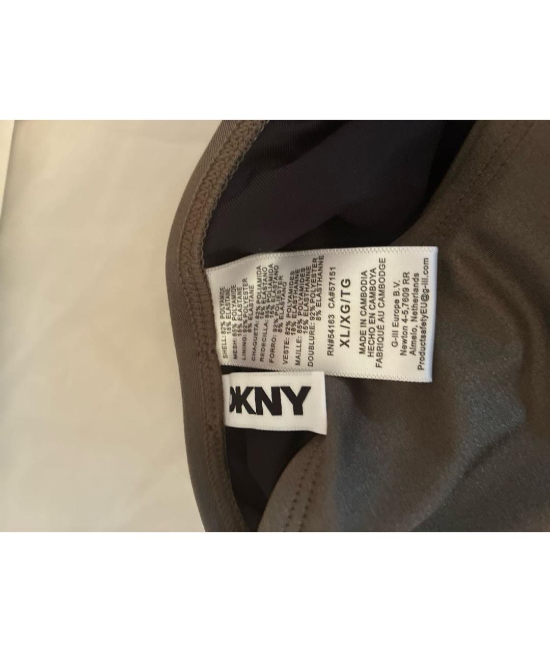 DKNY Хаки полиамидовый купальник, фото 7