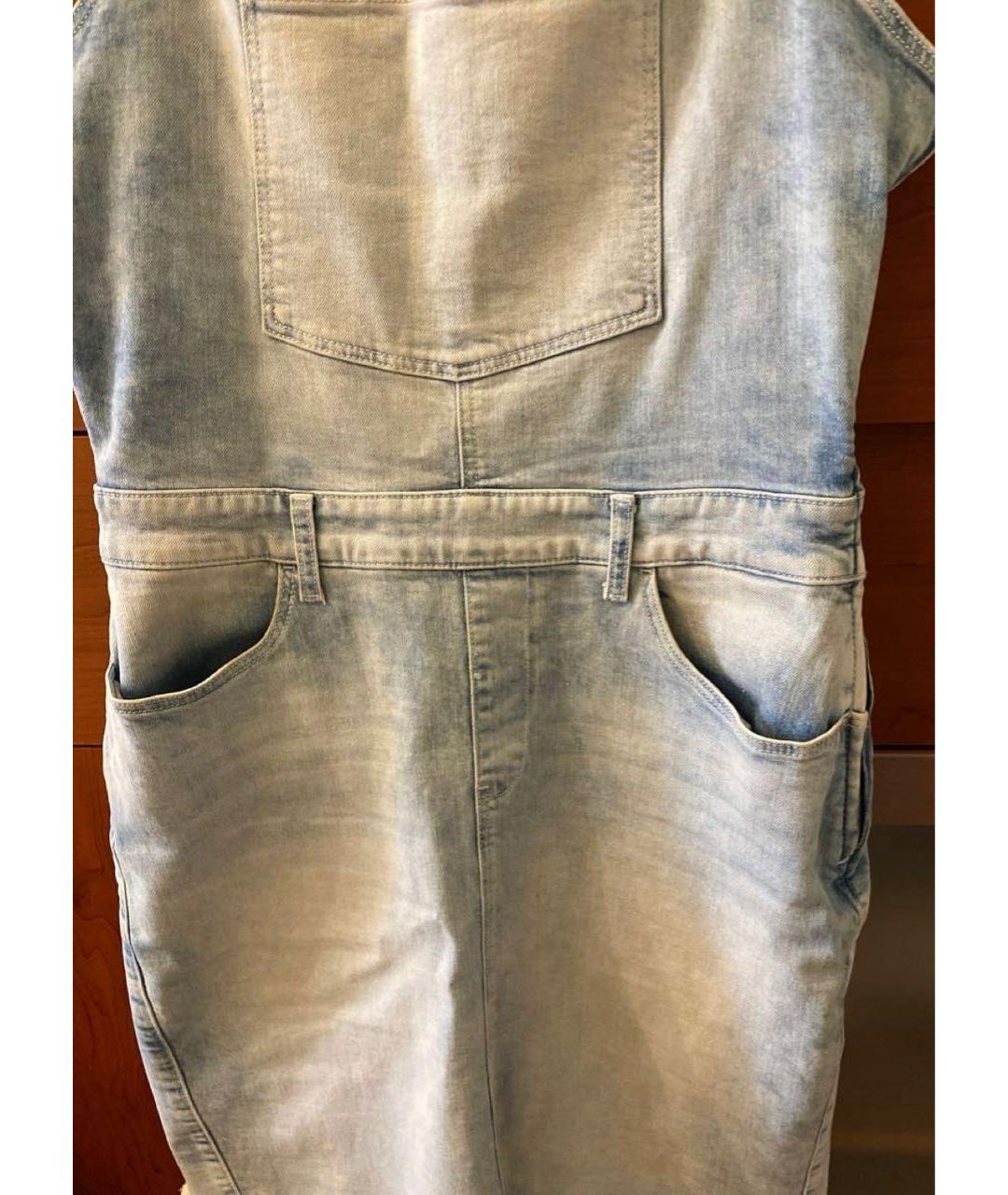 CALVIN KLEIN Голубой деним комбинезон, фото 4
